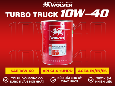 WOLVER TURBO TRUCK 10W40 – CHÍNH THỨC CÓ MẶT TẠI VIỆT NAM
