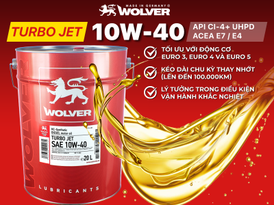 WOLVER TURBO JET 10W40 – DÒNG DẦU NHỚT XE TẢI THẾ HỆ MỚI SẮP CÓ MẶT TẠI VIỆT NAM