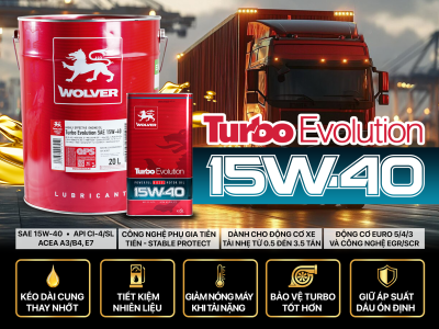 WOLVER TURBO EVOLUTION 15W40 - GIẢI PHÁP CHO XE CHẠY ĐƯỜNG DÀI